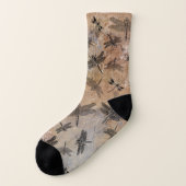 Vintages Insektenkrankheitsmuster Socken (Links - Außen)
