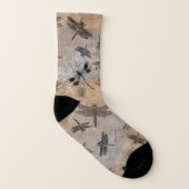 Vintages Insektenkrankheitsmuster Socken (Rechts - Außen)