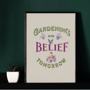 Vintages Inspirationsgartenangebot Poster