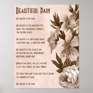 Vintages inspirierendes Pain Poster
