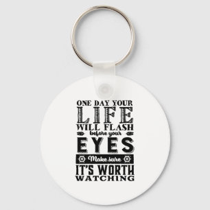 Vintages inspirierendes Zitat - Ein gutes Leben Schlüsselanhänger