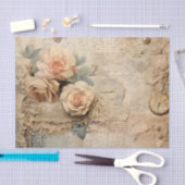 Vintages Inspiriert Peach Rose Pearls Tissue Paper Seidenpapier (Handwerk)