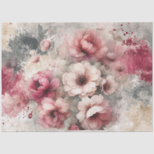 Vintages, Inspiriertes Blumenzwirn Seidenpapier