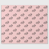 Vintages Inspiriertes Bunny Rabbit Wrapping Paper Geschenkpapier (Flach)