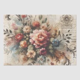 Vintages Inspiriertes Dekoupage Floral Tissue Pape Seidenpapier