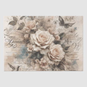 Vintages Inspiriertes Dekoupage Floral Tissue Pape Seidenpapier
