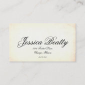 {Vintages inspiriertes} Geschäftskarte Visitenkarte (Rückseite)