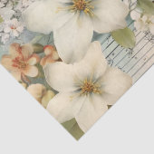 Vintages, Inspiriertes Gewebe aus Aquarellblumen Seidenpapier (Ausschnitt)