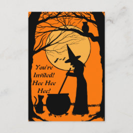 Vintages Inspiriertes Halloween-Party Einladung