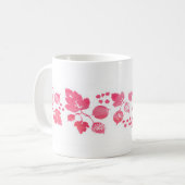 Vintages inspiriertes Rosa GB 11 Unze. Tasse (Vorderseite Links)