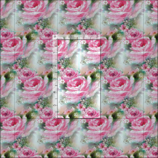 Vintages inspiriertes rosa Rosen-Gewebe Stoff