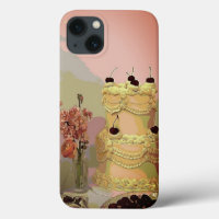 Vintages iPhone mit Aquarellfarbe 13 Fall