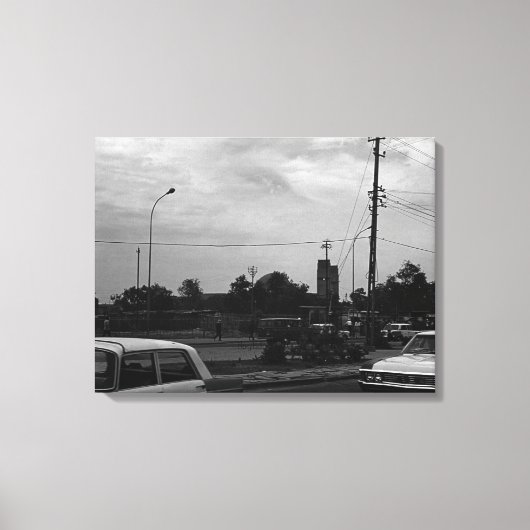 Vintages Irak Baghdad Straßentaxis Leinwanddruck (Vorderseite)