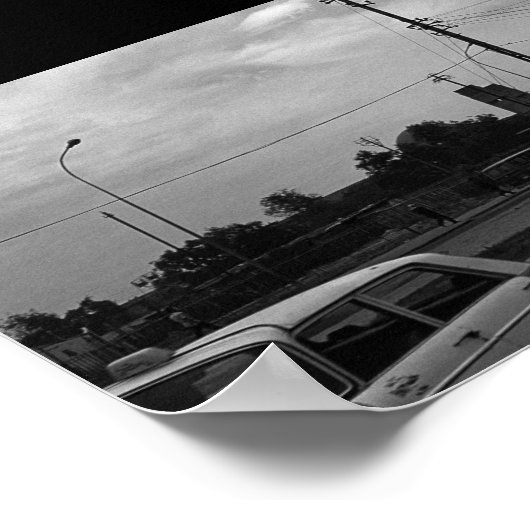 Vintages Irak Baghdad Straßentaxis Poster (Ecke)