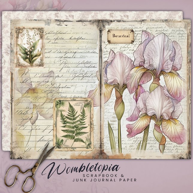 Vintages Iris & Fern Botanischer Junk-Journal (Von Creator hochgeladen)