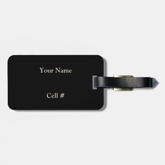 Vintages Iris-Zeichnen Gepäckanhänger (Rückseite horizontal)