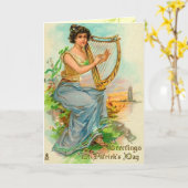 Vintages Irisch Karte (Gelbe Blume)