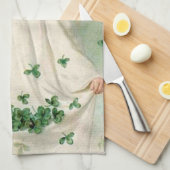 Vintages irisches Engelsküchentuch Geschirrtuch (Viertel Falte)