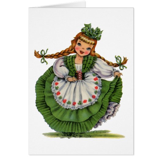 Vintages irisches Girl Traditionelles Kleid (Vorne)