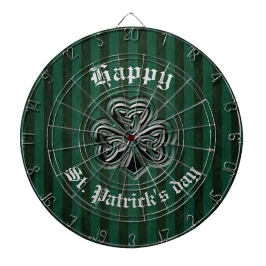 Vintages irisches Glücksspiel-Kleeblatt Dartscheibe (vorne)