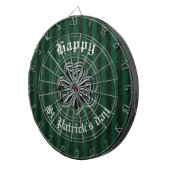 Vintages irisches Glücksspiel-Kleeblatt Dartscheibe (Vorderseite rechts)