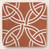 Vintages irisches keltisches Kunstdesign Rot Getränkeuntersetzer (Vorderseite)