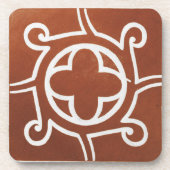 Vintages irisches keltisches Kunstdesign Rot Untersetzer (Vorderseite)