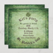 Vintages irisches Kleeblatt Saint Patrick Einladung (Vorne/Hinten)