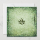 Vintages irisches Kleeblatt Saint Patrick Einladung (Rückseite)