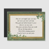 Vintages irisches Segen & Kleben in Verziertem Rah Magnetkarte (Vorne/Hinten)