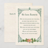 Vintages irisches Segen mit Kleeblättern und rusti Feiertagskarte (Vorne/Hinten)