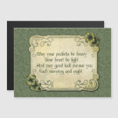 Vintages irisches Segen und Kleeblätter Magnetkarte (Vorne/Hinten)