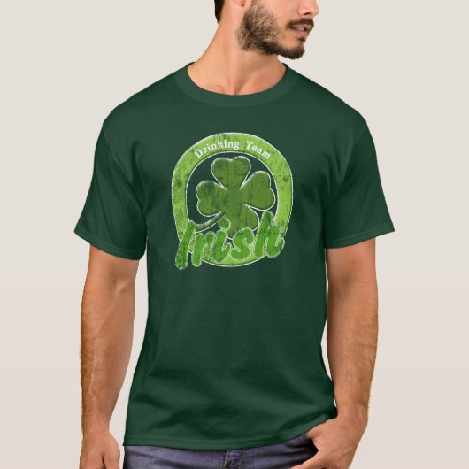 Vintages irisches trinkendes Team T-Shirt (Vorderseite)