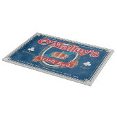 Vintages Irish Bee Label Glass Cutting Board Schneidebrett (Ecke)
