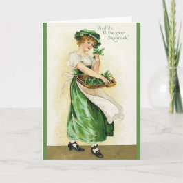 Vintages Irish Kleeblatt St. Patrick's Day Card Karte