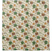 Vintages Irland-Ikonen-Muster Duschvorhang (Vorderseite)