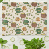 Vintages Irland-Ikonen-Muster Geschirrtuch (Gefaltet)