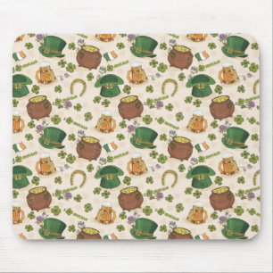 Vintages Irland-Ikonen-Muster Mousepad