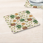 Vintages Irland-Ikonen-Muster Rechteckiger Pappuntersetzer (angewinkelt)