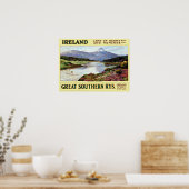 Vintages Irland Land der Landschaft und Romantik Poster (Küche)