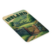 Vintages Irland Landschaft Magnet (Rechte Seite)