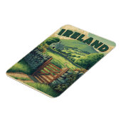 Vintages Irland Landschaft Magnet (Linke Seite)
