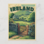Vintages Irland Landschaft Postkarte (Vorderseite)