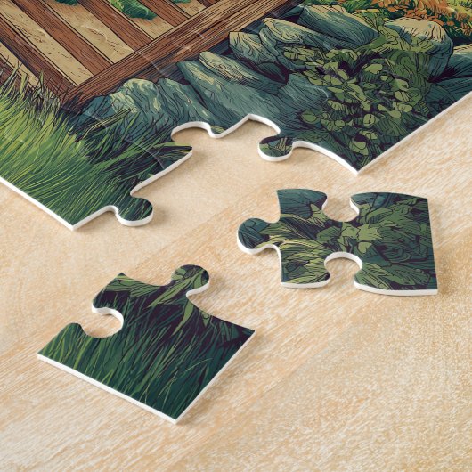 Vintages Irland Landschaft Puzzle (Seite)