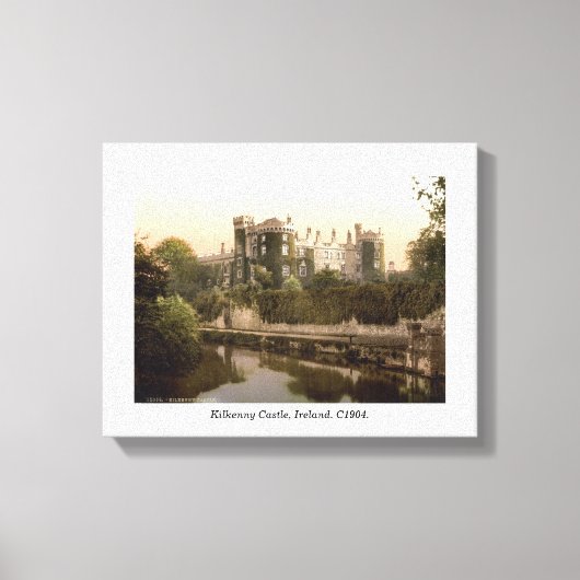 Vintages Irland, mittelalterliches Schloss Kilkenn Leinwanddruck (Vorderseite)