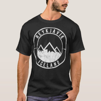 Vintages Island mit Gletschern T-Shirt