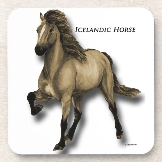 Vintages Isländisch Getränkeuntersetzer (Vorderseite)