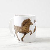 Vintages isländisches PferdeTolting Kaffeetasse (Vorderseite Links)