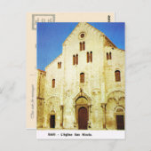 Vintages Italien, Bari, Kirche St. Nikolaus Postkarte (Vorne/Hinten)