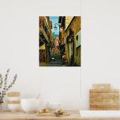 Vintages Italien, Bellagio, Treppenstrasse Poster (Küche)